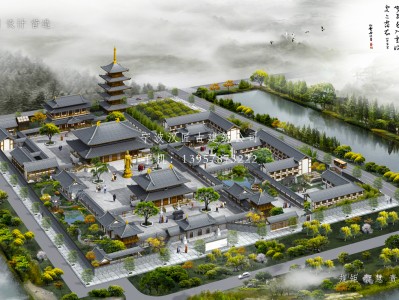 镇海寺庙建筑总体规划方案