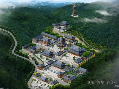 镇海龙王寺古建规划设计布局图